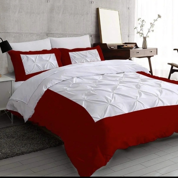 Duvet and two pillow shams matching Burgundy Set 3-piece